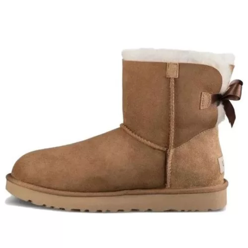 UGG Mini Bailey Bow II Chestnut (Women's) magas szárú sneaker – termékfotó, oldalnézet