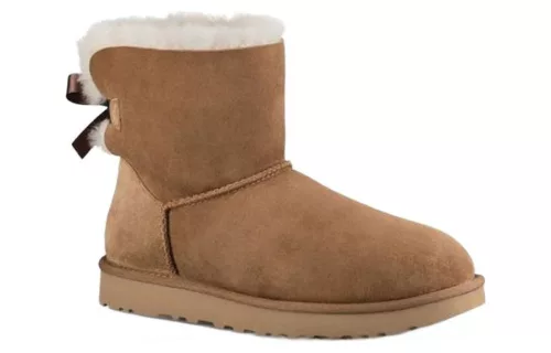 UGG Mini Bailey Bow II Chestnut (Women's) magas szárú sneaker – termékfotó, oldalnézet