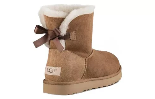 UGG Mini Bailey Bow II Chestnut (Women's) magas szárú sneaker – termékfotó, oldalnézet