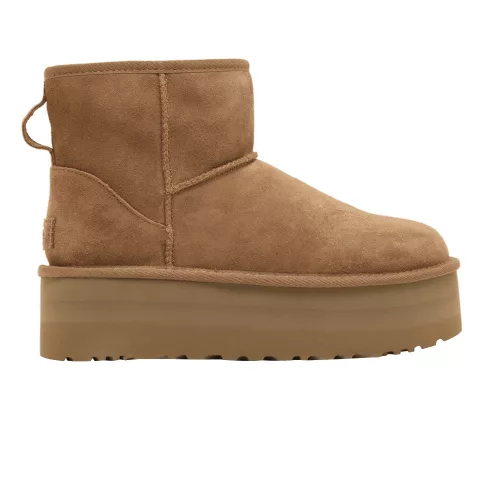 UGG Classic Mini Platform Boot Chestnut (Women's) magas szárú sneaker – termékfotó, oldalnézet