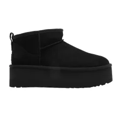 UGG Classic Ultra Mini Platform Boot Black (Women's) magas szárú sneaker – termékfotó, oldalnézet