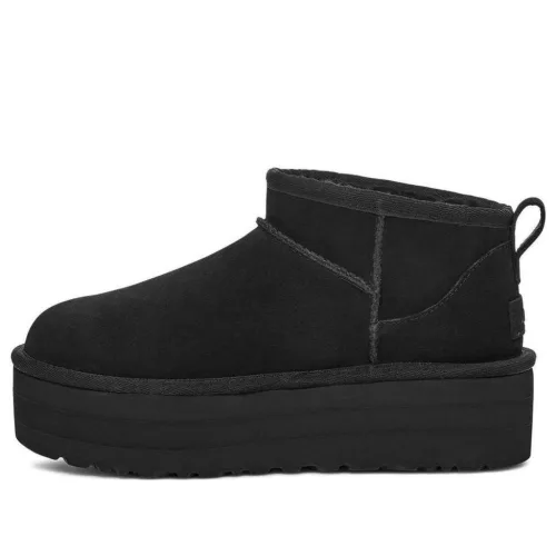 UGG Classic Ultra Mini Platform Boot Black (Women's) magas szárú sneaker – termékfotó, oldalnézet