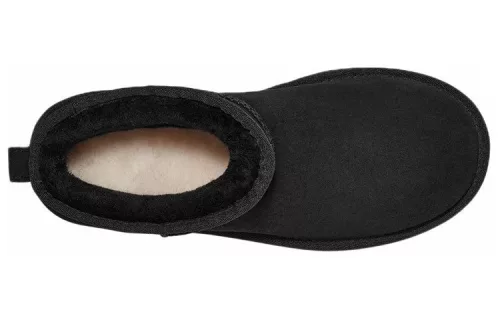 UGG Classic Ultra Mini Platform Boot Black (Women's) magas szárú sneaker – termékfotó, oldalnézet