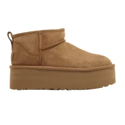 UGG Classic Ultra Mini Platform Boot Chestnut (Women's) magas szárú sneaker – termékfotó, oldalnézet