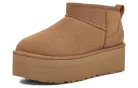 UGG Classic Ultra Mini Platform Boot Chestnut (Women's) magas szárú sneaker – termékfotó, oldalnézet