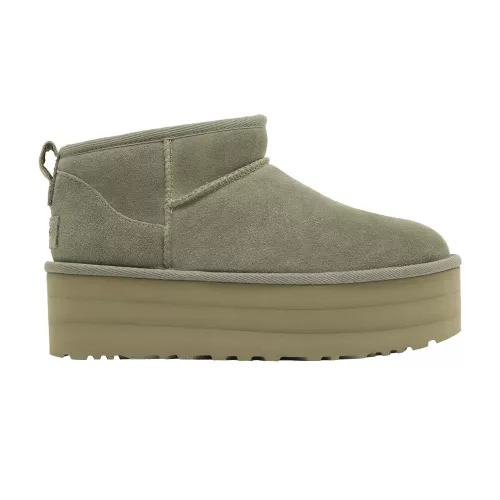 UGG Classic Ultra Mini Platform Boot Shaded Clover (Women's) magas szárú sneaker – termékfotó, oldalnézet