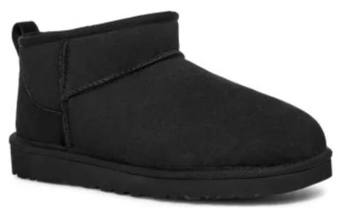 UGG Classic Ultra Mini Boot Black magas szárú sneaker – termékfotó, oldalnézet
