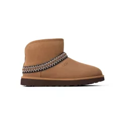UGG Classic Mini Crescent Chestnut (Women's) magas szárú sneaker – termékfotó, oldalnézet