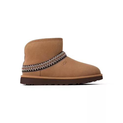 UGG Classic Mini Crescent Chestnut (Women's) magas szárú sneaker – termékfotó, oldalnézet