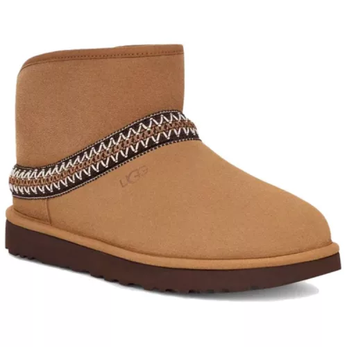 UGG Classic Mini Crescent Chestnut (Women's) magas szárú sneaker – termékfotó, oldalnézet
