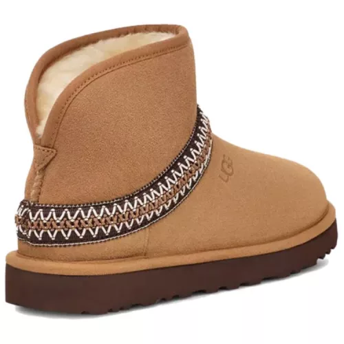 UGG Classic Mini Crescent Chestnut (Women's) magas szárú sneaker – termékfotó, oldalnézet