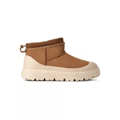 UGG Classic Ultra Mini Weather Hybrid Boot Chestnut Whitecap magas szárú sneaker – termékfotó, oldalnézet