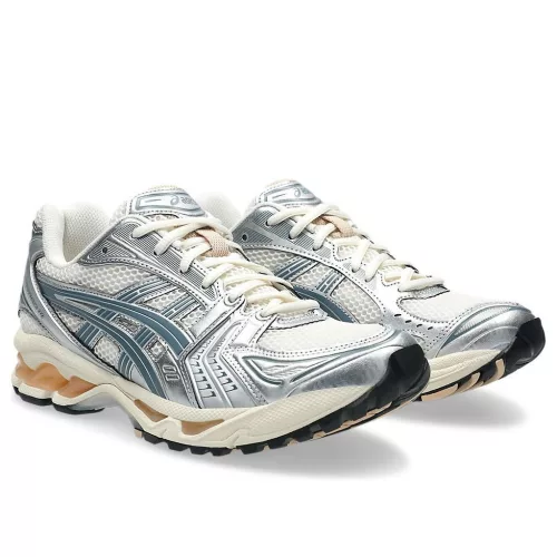 ASICS Gel-Kayano 14 Birch Pure Silver Teal Gold sneaker – termékfotó, oldalnézet