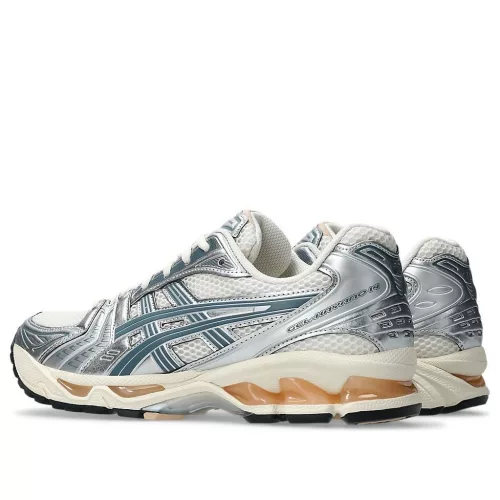 ASICS Gel-Kayano 14 Birch Pure Silver Teal Gold sneaker – termékfotó, oldalnézet
