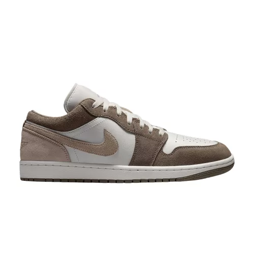 Jordan 1 Low Olive Grey Enigma Stone alacsony szárú sneaker – termékfotó, oldalnézet