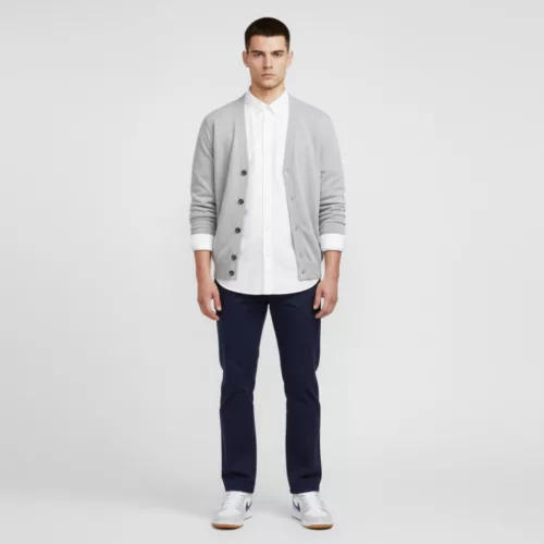 Jordan 1 Low Midnight Navy Neutral Grey férfi alacsony szárú utcai sneaker fehér szürke barna sötétkék