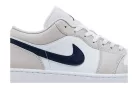 Jordan 1 Low Midnight Navy Neutral Grey férfi alacsony szárú utcai sneaker fehér szürke barna sötétkék