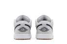 Jordan 1 Low Midnight Navy Neutral Grey férfi alacsony szárú utcai sneaker fehér szürke barna sötétkék