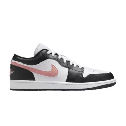Jordan 1 Low Black Rust Pink alacsony szárú sneaker – termékfotó, oldalnézet