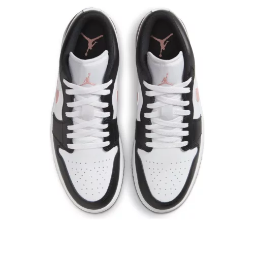Jordan 1 Low Black Rust Pink alacsony szárú sneaker – termékfotó, oldalnézet