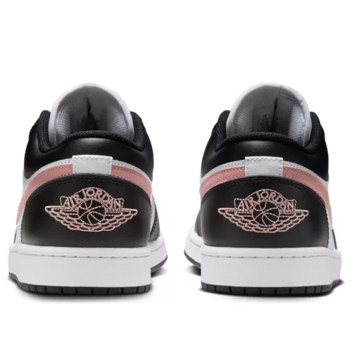 Jordan 1 Low Black Rust Pink alacsony szárú sneaker – termékfotó, oldalnézet