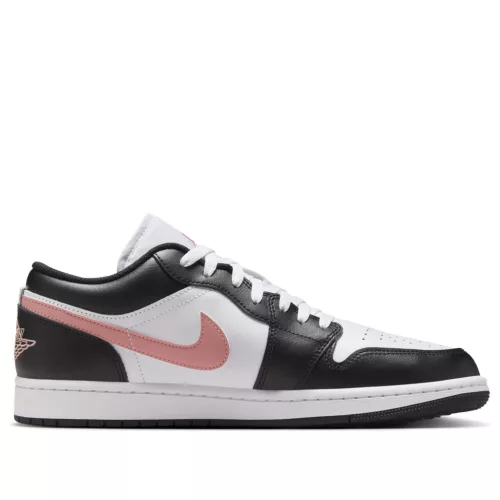 Jordan 1 Low Black Rust Pink alacsony szárú sneaker – termékfotó, oldalnézet