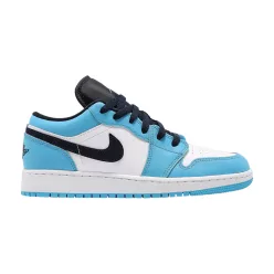 Jordan 1 Low UNC (GS) alacsony szárú sneaker – termékfotó, oldalnézet