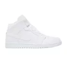 Jordan 1 Mid Triple White közepes szárú sneaker – termékfotó, oldalnézet