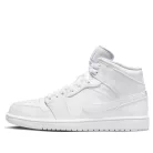 Jordan 1 Mid Triple White közepes szárú sneaker – termékfotó, oldalnézet