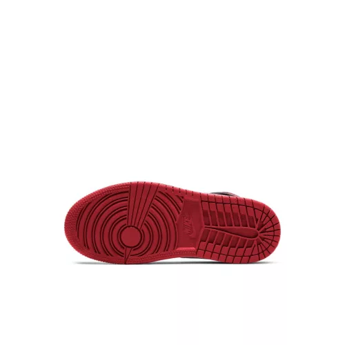 Jordan 1 Mid Gym Red Black White (PS) közepes szárú sneaker – termékfotó, oldalnézet