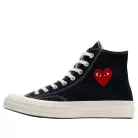 Converse Chuck Taylor All Star 70 Hi Comme des Garcons PLAY Single Heart Black magas szárú sneaker – termékfotó, oldalnézet