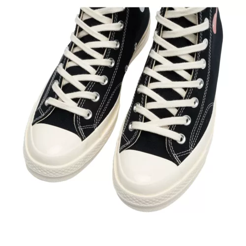Converse Chuck Taylor All Star 70 Hi Comme des Garcons PLAY Single Heart Black magas szárú sneaker – termékfotó, oldalnézet