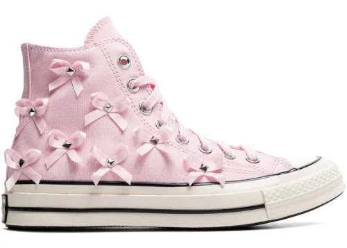 Converse Chuck 70 Hi Bow Studded Pink Frosting (Women's) magas szárú sneaker – termékfotó, oldalnézet