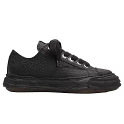   Maison Mihara Yasuhiro Peterson 23 OG Sole Monster Leather Low Triple Black férfi alacsony szárú utcai sneaker fekete