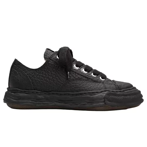 Maison Mihara Yasuhiro Peterson 23 OG Sole Monster Leather Low Triple Black férfi alacsony szárú utcai sneaker fekete