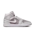 Jordan 1 Mid Photon Dust Atmosphere Grey (Women's) közepes szárú sneaker – termékfotó, oldalnézet
