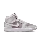 Jordan 1 Mid Photon Dust Atmosphere Grey (Women's) közepes szárú sneaker – termékfotó, oldalnézet