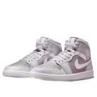 Jordan 1 Mid Photon Dust Atmosphere Grey (Women's) közepes szárú sneaker – termékfotó, oldalnézet