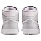 Jordan 1 Mid Photon Dust Atmosphere Grey (Women's) közepes szárú sneaker – termékfotó, oldalnézet