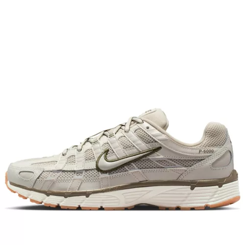 Nike P-6000 Light Bone Medium Olive Gum (W) alacsony szárú sneaker – termékfotó, oldalnézet