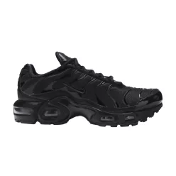 Nike Air Max Plus Triple Black (GS) alacsony szárú sneaker – termékfotó, oldalnézet