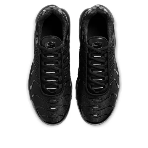 Nike Air Max Plus Triple Black (GS) alacsony szárú sneaker – termékfotó, oldalnézet