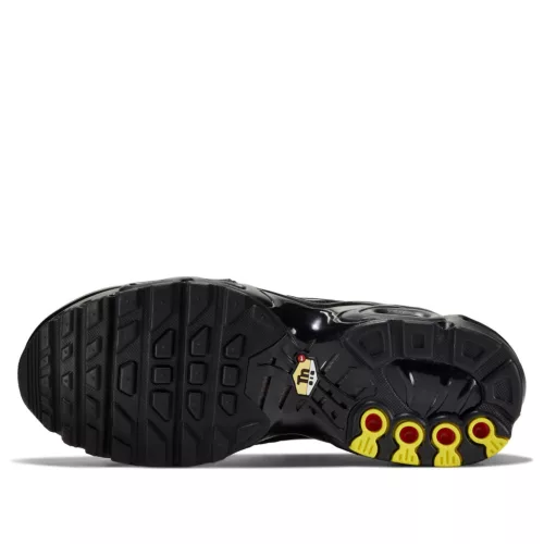 Nike Air Max Plus Triple Black (GS) alacsony szárú sneaker – termékfotó, oldalnézet
