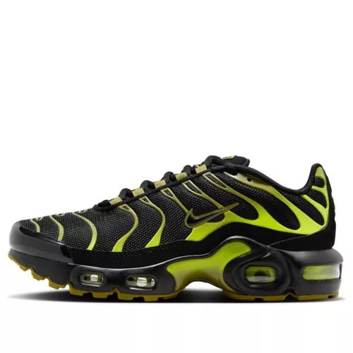 Nike Air Max Plus Black Cyber (GS) alacsony szárú sneaker – termékfotó, oldalnézet