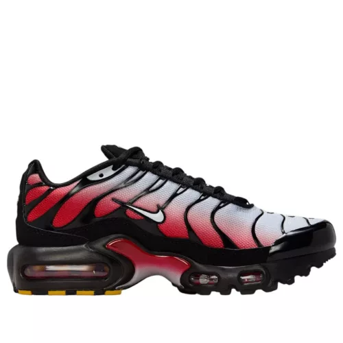 Nike Air Max Plus Pure Platinum University Red (GS) alacsony szárú sneaker – termékfotó, oldalnézet