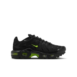 Nike Air Max Plus Black Volt (GS) alacsony szárú sneaker – termékfotó, oldalnézet