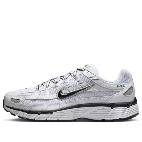 Nike P-6000 White Metallic Silver Black alacsony szárú sneaker – termékfotó, oldalnézet