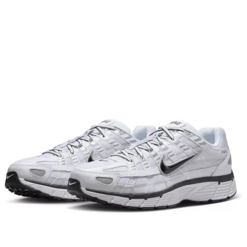 Nike P-6000 White Metallic Silver Black alacsony szárú sneaker – termékfotó, oldalnézet
