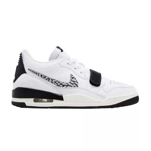Jordan Legacy 312 Low White Black Elephant Swoosh alacsony szárú sneaker – termékfotó, oldalnézet