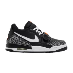 Jordan Legacy 312 Low Black White Safety Orange (GS) alacsony szárú sneaker – termékfotó, oldalnézet